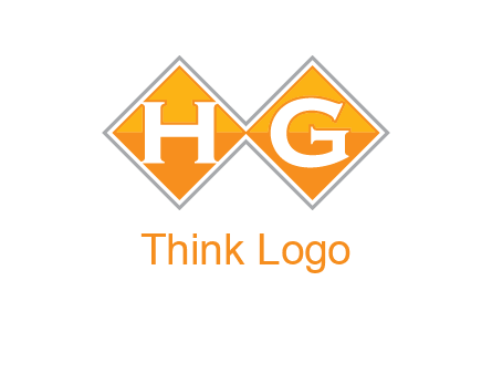 Letters h and g in a diamond logo