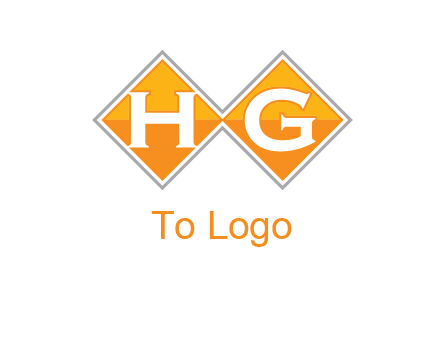 Letters h and g in a diamond logo