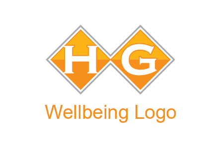 Letters h and g in a diamond logo