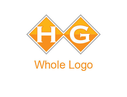Letters h and g in a diamond logo