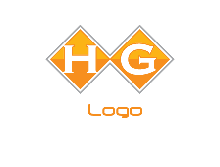 Letters h and g in a diamond logo