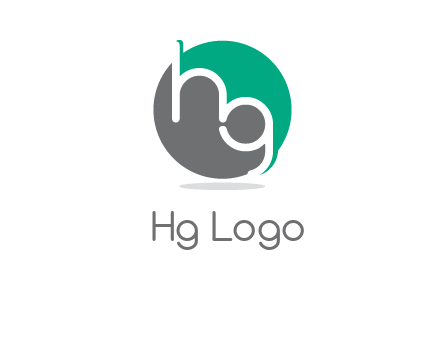 Letters h and g in a circle logo