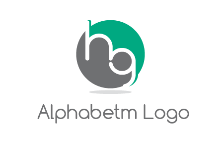 Letters h and g in a circle logo