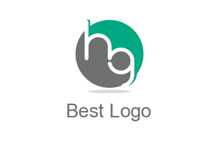 Letters h and g in a circle logo
