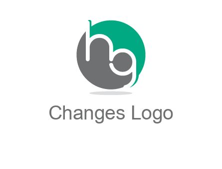 Letters h and g in a circle logo