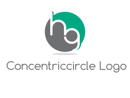Letters h and g in a circle logo