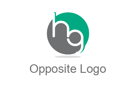 Letters h and g in a circle logo