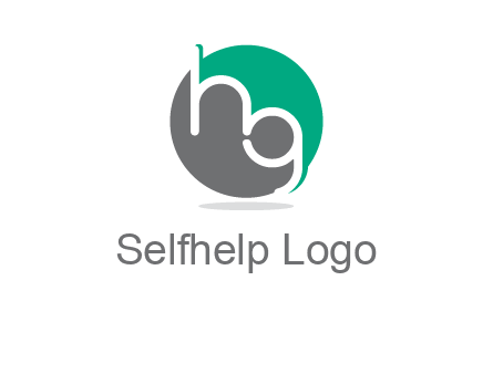 Letters h and g in a circle logo