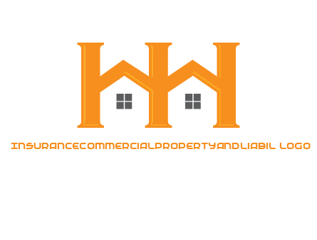 Two letters H are creating house logo