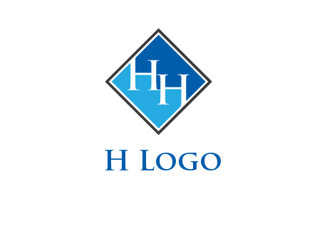 Two letter H inside diamond shape icon