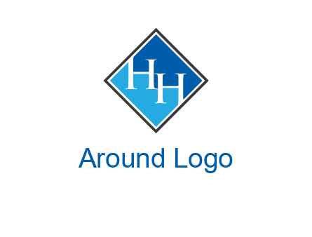 Two letter H inside diamond shape icon