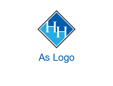 Two letter H inside diamond shape icon
