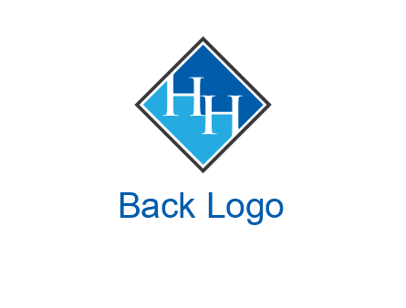 Two letter H inside diamond shape icon