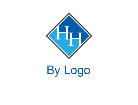 Two letter H inside diamond shape icon