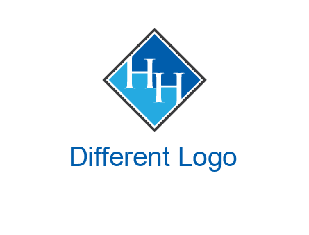 Two letter H inside diamond shape icon