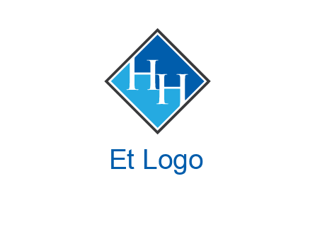 Two letter H inside diamond shape icon
