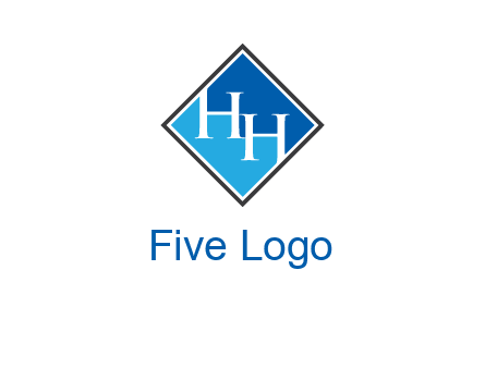 Two letter H inside diamond shape icon