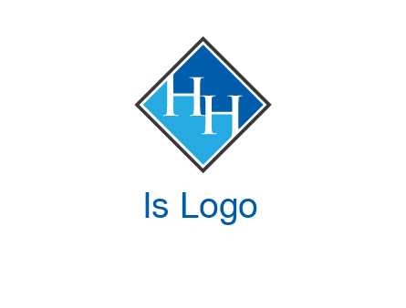 Two letter H inside diamond shape icon
