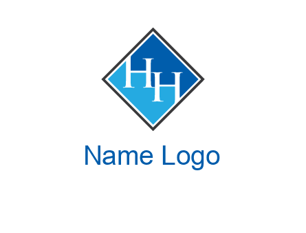 Two letter H inside diamond shape icon