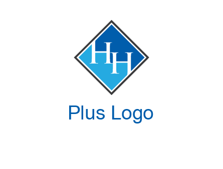 Two letter H inside diamond shape icon