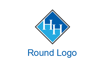 Two letter H inside diamond shape icon