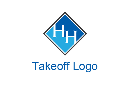 Two letter H inside diamond shape icon