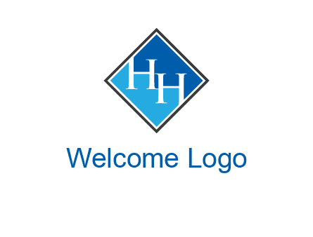 Two letter H inside diamond shape icon