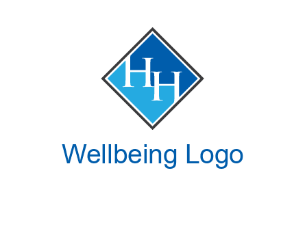 Two letter H inside diamond shape icon