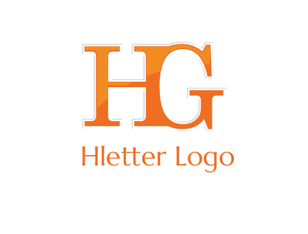 letter HG joined together