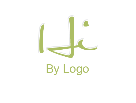 abstract letter H and letter I