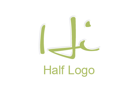 abstract letter H and letter I