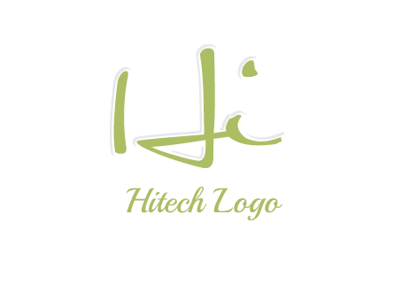 abstract letter H and letter I