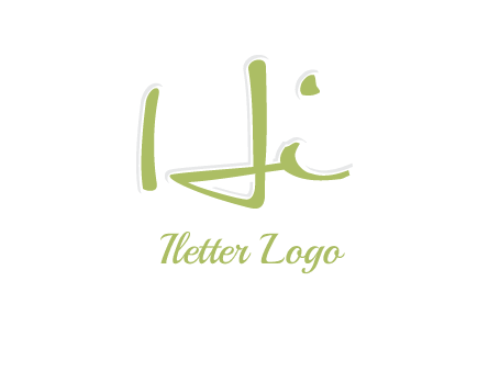 abstract letter H and letter I