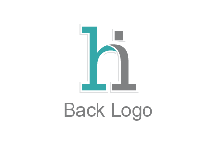 letter i joined with letter H