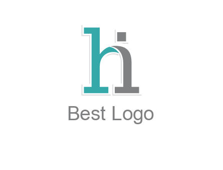 letter i joined with letter H