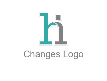 letter i joined with letter H