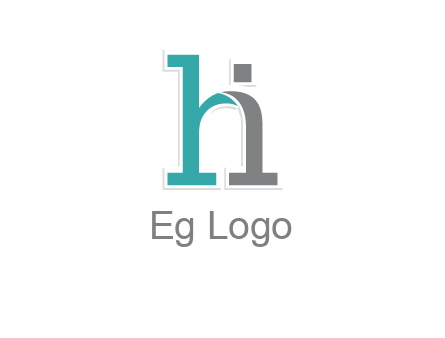 letter i joined with letter H
