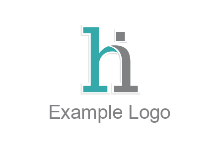 letter i joined with letter H