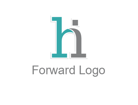 letter i joined with letter H