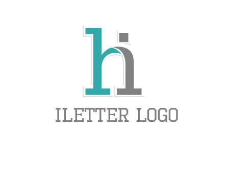 letter i joined with letter H