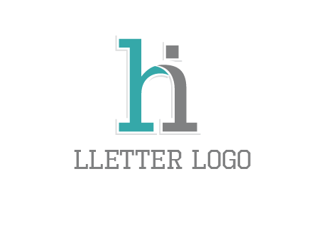 letter i joined with letter H