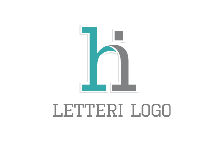 letter i joined with letter H