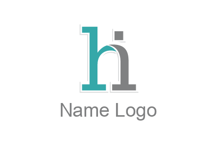 letter i joined with letter H
