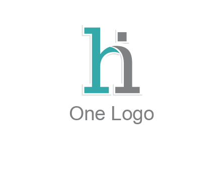 letter i joined with letter H