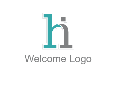 letter i joined with letter H