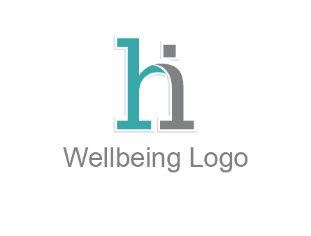 letter i joined with letter H