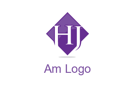 Letters h and j inside the rhombus icon