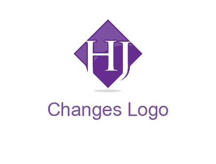 Letters h and j inside the rhombus icon