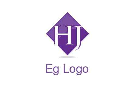 Letters h and j inside the rhombus icon