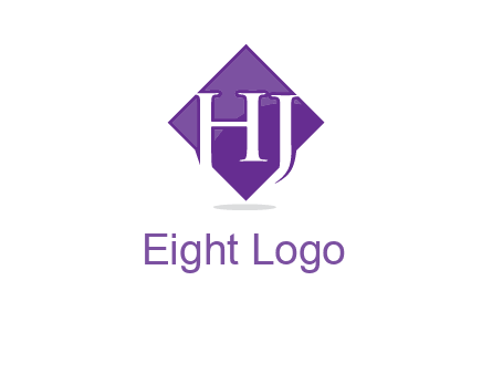 Letters h and j inside the rhombus icon